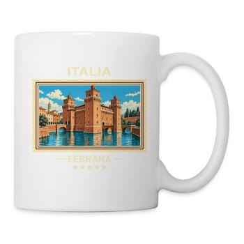Italien Ferrara Vintage Reisemarke - Tasse - Weiß - Rechts