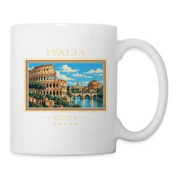 Italien Rom Vintage Reisemarke - Tasse - Weiß - Rechts