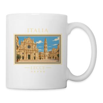 Italien Lecce Vintage Reisemarke - Tasse - Weiß - Rechts