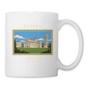 Italien Pisa Vintage Reisemarke - Tasse - Weiß - Rechts
