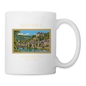 Belgien Durbuy Vintage Reisemarke - Tasse - Weiß - Rechts