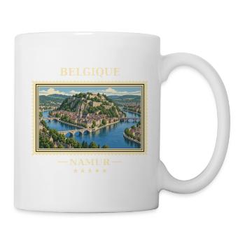 Belgien Namur Vintage Reisemarke - Tasse - Weiß - Rechts