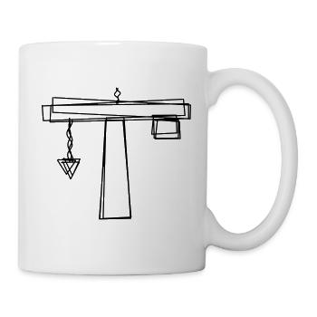 Baukran handgezeichnet - Tasse - Weiß - Rechts