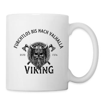 Viking Skull Krieger Emblem - Tasse - Weiß - Rechts