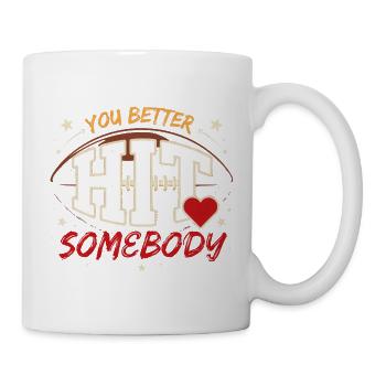 Jemanden Football Herz schlagen - Tasse - Weiß - Rechts
