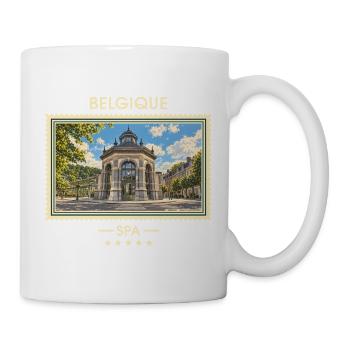 Belgien Spa Vintage Reisemarke - Tasse - Weiß - Rechts