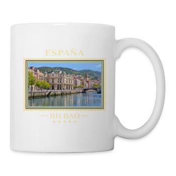 Spanien Bilbao Vintage Reisemarke - Tasse - Weiß - Rechts
