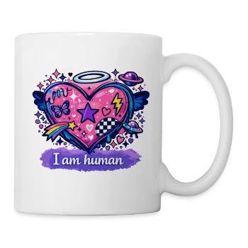I am human - Tasse - Weiß - Rechts