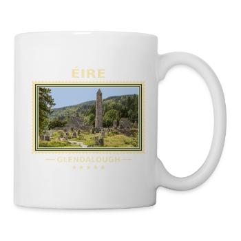 Irland Glendalough Vintage Reisemarke - Tasse - Weiß - Rechts