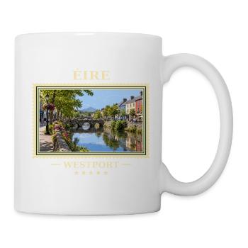 Irland Westport Vintage Reisemarke - Tasse - Weiß - Rechts