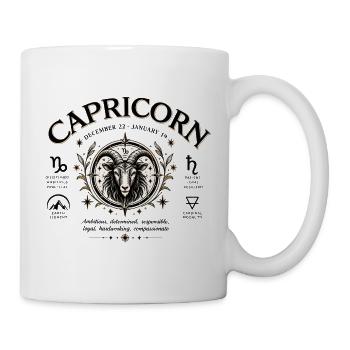 Steinbock-Sternzeichen Hexen-Himmlisches Horoskop - Tasse - Weiß - Rechts