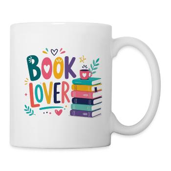 Buchliebhaber Farbenfroh - Tasse - Weiß - Rechts