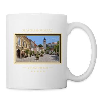 Ungarn Veszprém Vintage Reisemarke - Tasse - Weiß - Rechts