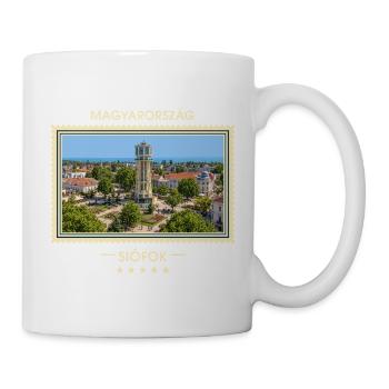 Ungarn Siófok Vintage Reisemarke - Tasse - Weiß - Rechts