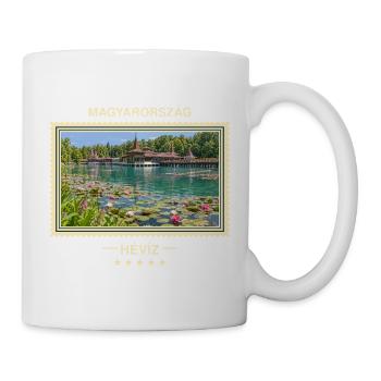 Ungarn Hévíz Vintage Reisemarke - Tasse - Weiß - Rechts