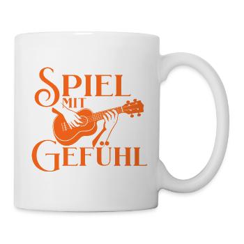 Ukulele - Spiel Mit Gefühl für Ukulelist - Tasse - Weiß - Rechts