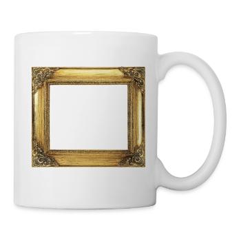 Goldener Bilderrahmen - Tasse - Weiß - Rechts