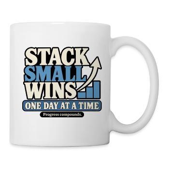 Kleine Siege im Stapel - Tasse - Weiß - Rechts