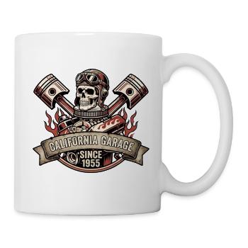 Rockabilly California Garage Skull Racing - Tasse - Weiß - Rechts