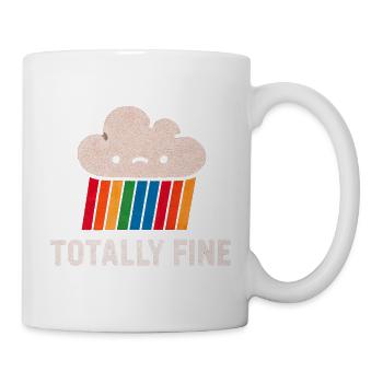 Regenbogen-Muffin mit Wolkenkopf - Tasse - Weiß - Rechts