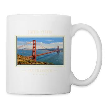 Vereinigte Staaten San Francisco Vintage Marke - Tasse - Weiß - Rechts