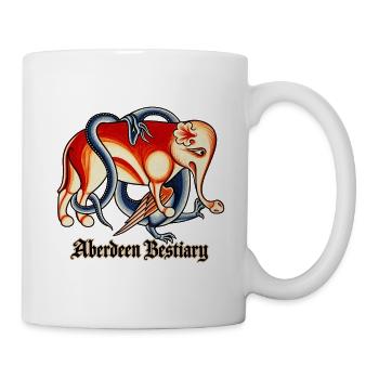 Der Elefant des Aberdeen Bestiary - Tasse - Weiß - Rechts