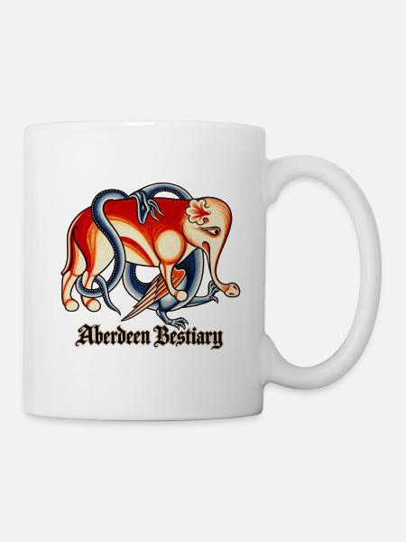 Der Elefant des Aberdeen Bestiary - Tasse - Weiß