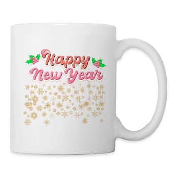 Frohes neues Jahr - Tasse - Weiß - Rechts