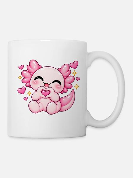 Herzhand-Lotl - Tasse - Weiß