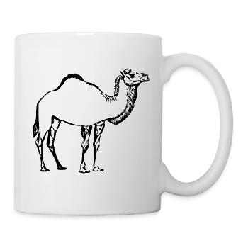 Kamel schwarz Geschenk  - Tasse - Weiß - Rechts