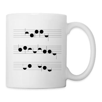 Happy Birthday – Musikalischer Geburtstagsgruß - Tasse - Weiß - Rechts