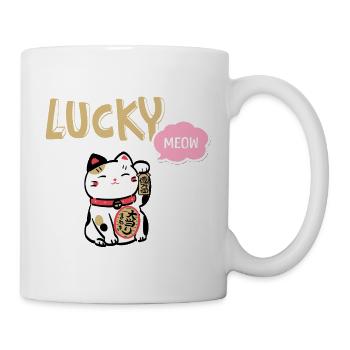 Glückskatze - Tasse - Weiß - Rechts