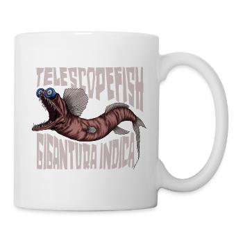 Tiefsee Monster - Teleskopfisch - Tasse - Weiß - Rechts