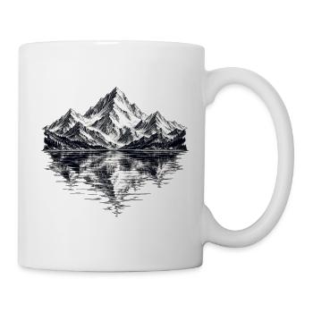 Schneeberge Spiegelbild - Tasse - Weiß - Rechts