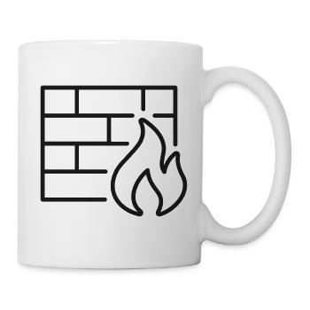 Firewall-Schutzlinien-Symbol - Tasse - Weiß - Rechts