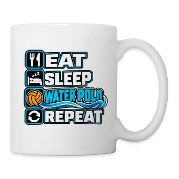Eat Sleep Water Polo Repeat - Tasse - Weiß - Rechts