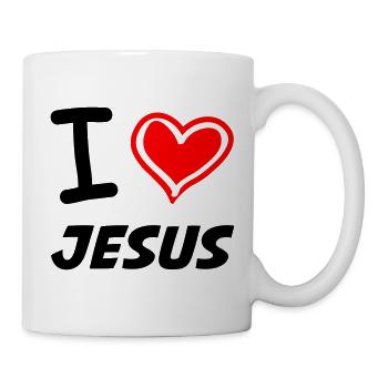 I Love Jesus - Tasse - Weiß - Rechts