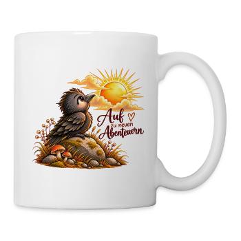 Auf zu neuen Abenteuern - Tasse - Weiß - Rechts