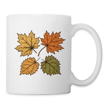 Tanzende Herbstblätter - Tasse - Weiß - Rechts
