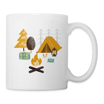 Lagerfeuer - Tasse - Weiß - Rechts