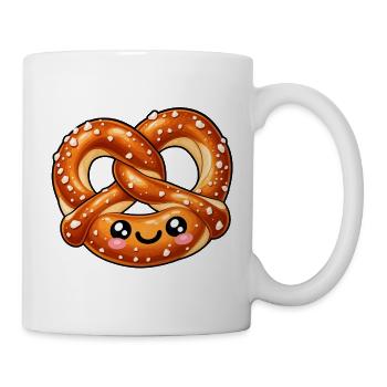 Niedliches Brezelgesicht - Tasse - Weiß - Rechts