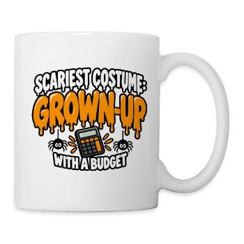Günstiges Grusel-Kostüm Erwachsener - Tasse - Weiß - Rechts