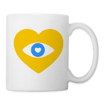 Liebe, das allsehende Herz - Tasse - Weiß - Rechts