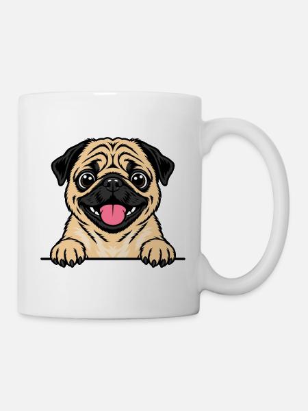 Mops - Tasse - Weiß