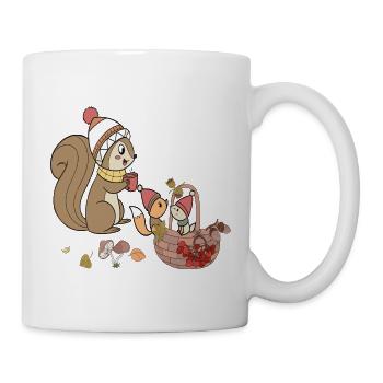 Herbst Eichhörnchen  - Tasse - Weiß - Rechts