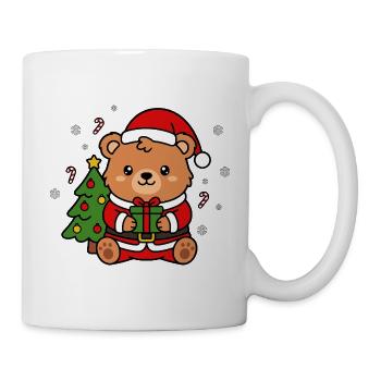 Süßer Kawaii-Bär Weihnachtsbaum als Weihnachtsgeschenk - Tasse - Weiß - Rechts