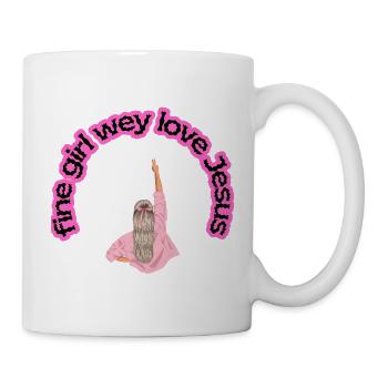 feines Mädchen, wir lieben Jesus - Tasse - Weiß - Rechts