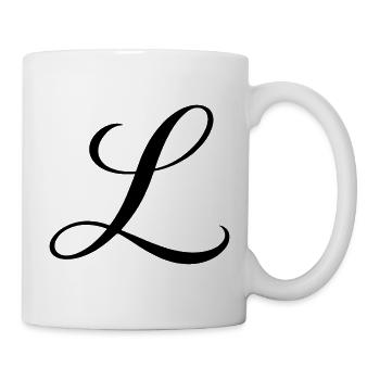 Name mit Anfangsbuchstabe L Lena Leon Luca Lara - Tasse - Weiß - Rechts