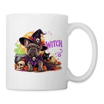  Resting Witch Face Französische Bulldogge Hexe - Tasse - Weiß - Rechts