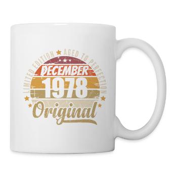 Geboren im Dezember 1978 – Original Vintage Edition - Tasse - Weiß - Rechts